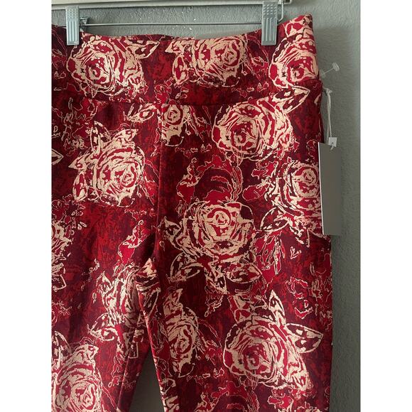 New Soft Surroundings Perfect Ponte Straight Leg Red Serrano‎ Pants - Picture 6 of 9